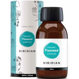 Viridian Golden Flax Oil with Omega 3 100% Organic 200 ml