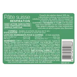 Lehning O.R.L Pâte Suisse Pin et Eucalyptus 40 gommes