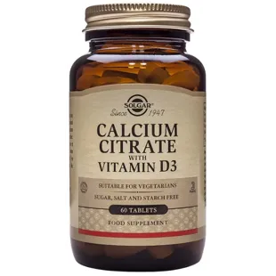 Solgar Calcium Citrate with Vitamin D3 60 Tablets