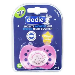 Dodie Sucette Anatomique Nuit +18m Nuage Rose