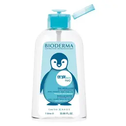 Bioderma ABCDerm H2O Eau Micellaire Ultra Douce Nettoyante Sans Rinçage Bébé 1L