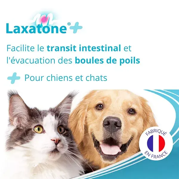 LAXATONE PLUS Complément alimentaire Boules de poils Transit chien chat