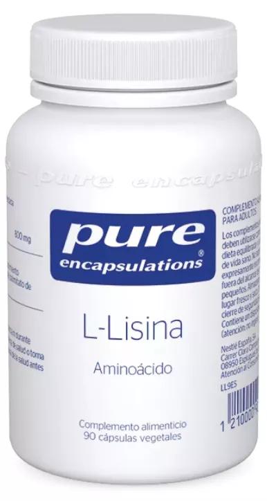 Pure Encapsulations L-Lisina 90 Cápsulas Vegetales