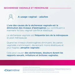 Cicatridine Plus Ovules Vaginaux Hydratant Vaginal à Action Rapide et Intensive 10 unités