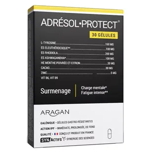 Aragan - Synactifs - AdresolProtect® - Sovraccarico- Zinco, Rhodiola - 30 Pillole