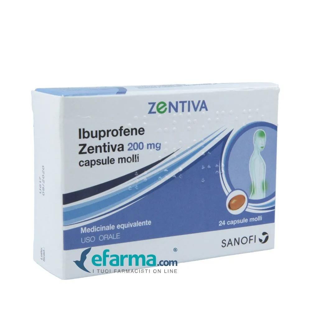 Ibuprofene Zentiva 200 mg Antinfiammatorio 24 Capsule Molli