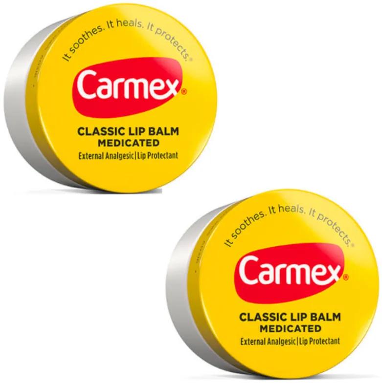 Carmex Classic feuchtigkeitsspendender Lippenbalsam im Glas, 2 Einheiten