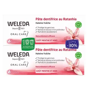 Weleda Dentifricio Ratanhia Confezione 2 x 75 ml