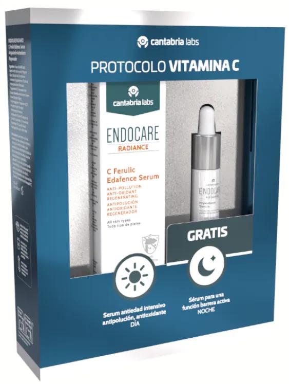 Endocare C Ferulic Edafence 30 ml + leeftijdsbarrière mini-formaat