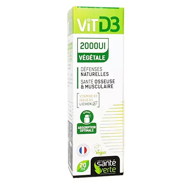 Santé Verte Vitamin D3 Plant Spray 2000IU 20ml