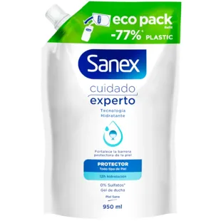 Sanex Cuidado Experto Protector Gel de Ducha Hidratante Recarga Doypack 950 ml