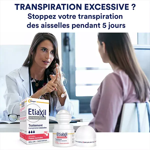 ETIAXIL Déodorant Détranspirant Transpiration Excessive EXTREME 15ml