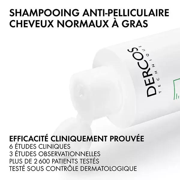 Vichy Dercos Shampoing Anti-Pelliculaire DS Cheveux Normaux à Gras 200ml