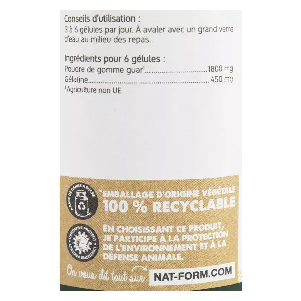 Nat & Form Original Guar Gum Capsules x 200 Sanareva