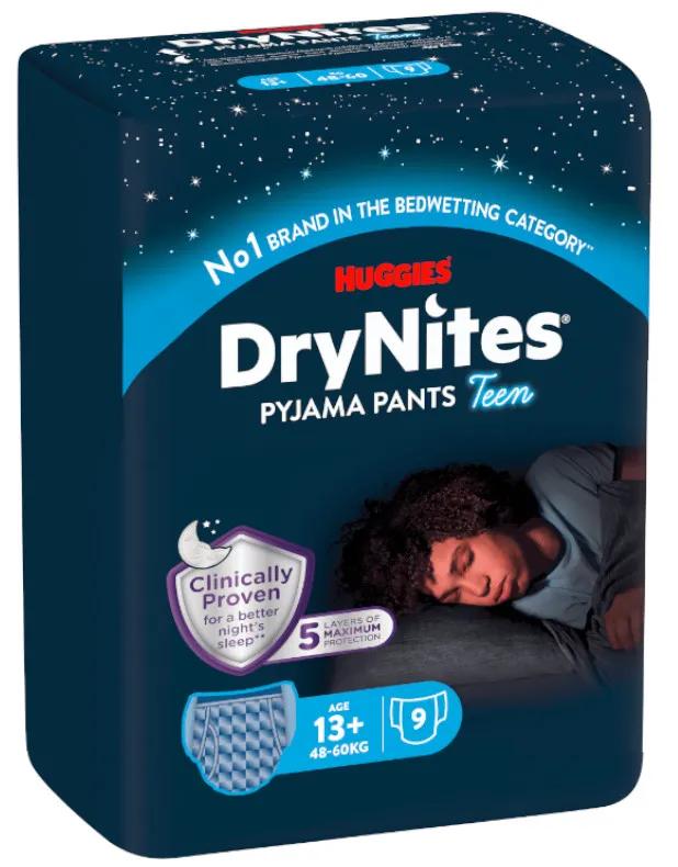 DryNites pyjamabroek tienerjongen maat +13 jaar (48-60 kg) 9 stuks