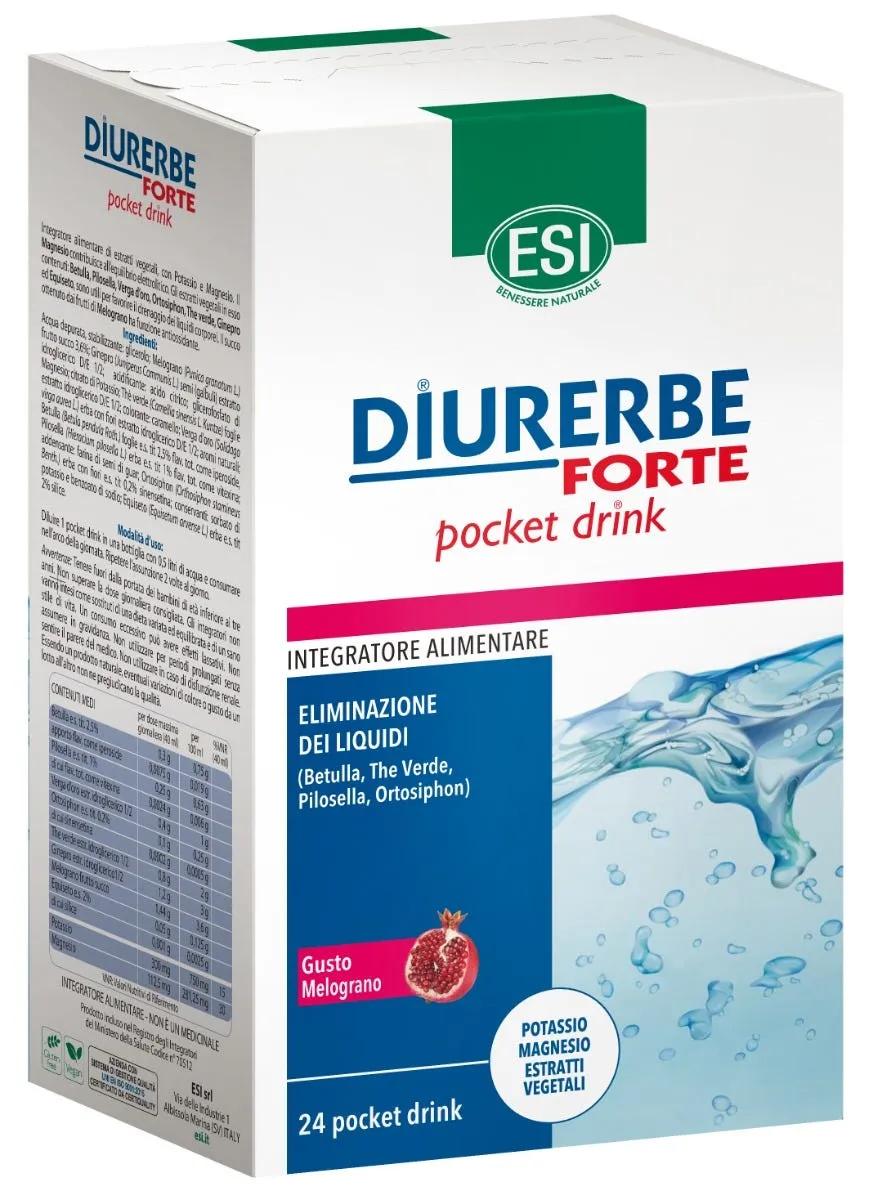 ESI Diurerbe Forte Integratore Magnesio 24 Drink  Pochet Melograno