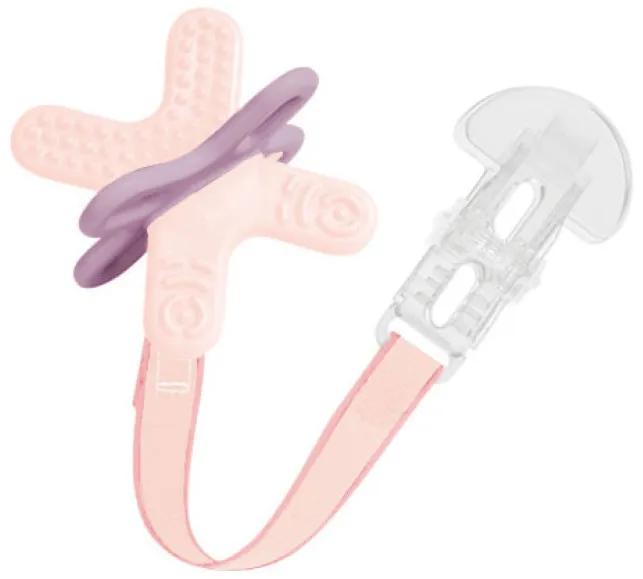 MAM Bite&amp;Relax Bijtring voor de achterste kiezen + Clip + 4m Roze