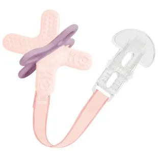 MAM Bite&amp;Relax Bijtring voor de achterste kiezen + Clip + 4m Roze