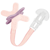 MAM Bite&amp;Relax Beißring für Backenzähne + Clip + 4m Rosa