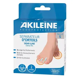 Akilene Separatore Dita Piedi Mezzaluna Taglia S