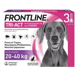 Frontline Tri-Act Chiens L 20-40 kg 3 Pipettes