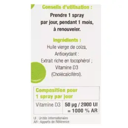 D.Plantes Vitamine D3 2000UI Végétale Spray 20ml