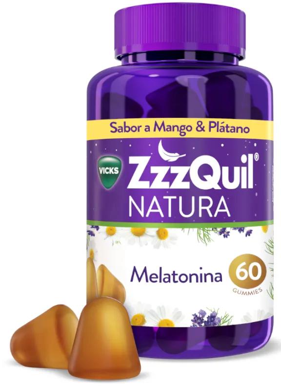 ZzzQuil NATURA Melatonine Mango en Banaan Smaak 60 Gummies