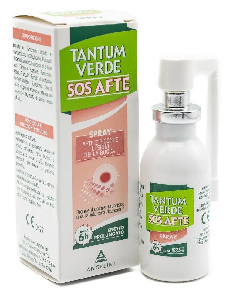 Tantum Verde SOS Afte Spray Contro Afte e Piccole Lesioni della Bocca 20 ml