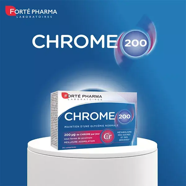 Forté Pharma Chrome 200 Minceur Perte de Poids 30 comprimés
