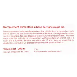 Nat & Form Ampoules Vigne Rouge Bio 20 unités