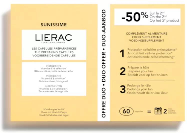 Sunissime Bruiningscapsules Lierac 30 + 30 Capsules (pak in de uitverkoop -50% korting op de 2e eenheid)