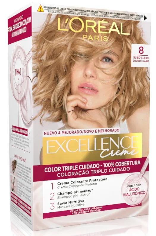 L'Oréal Excellence Creme Dye Tone 8 Blond Clair