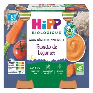 Hipp Mia Cena Bio Risotto Verdure +8m 2x190g