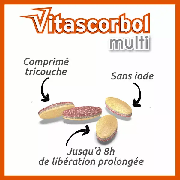 Vitascorbol Multi Adulte 30 comprimés