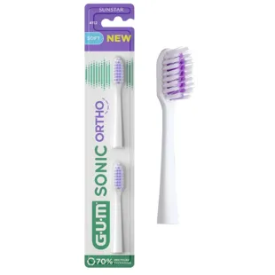 Gum Sonic Ortho Electric Toothbrush Replacement 2 pcs