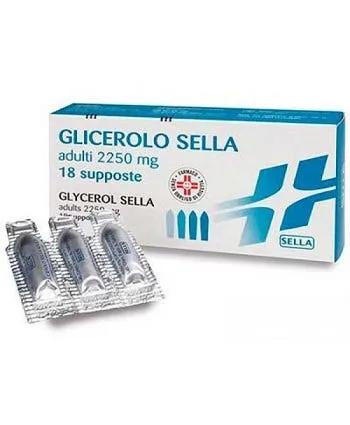 Glicerolo Sella Adulti 2250 mg Stitichezza Occasionale 18 Supposte