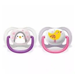 Avent Sucette Ultra Air 6-18m Mixte Love Pap Lot de 2