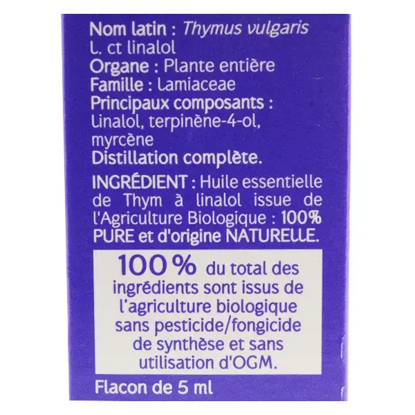 Naturactive oil essential organic thyme linalool 5ml