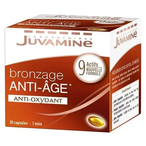Juvamine Bronzage Anti-Âge Anti-Oxydant 30 capsules