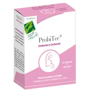 100% Natural Probitec Embarazo y Lactancia 30 Cápsulas + 30 Perlas