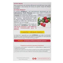 Forté Pharma Acérola Vitamine C 60 Comprimés à Croquer Format 2 mois Fatigue