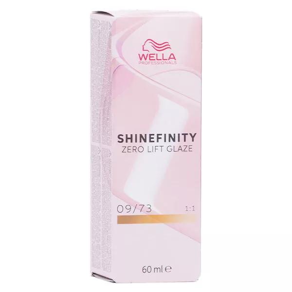 Wella Professionals Shinefinity Zero Lift Glaze Colorazione Semipermanente per Capelli 09/73 Caramello Latte 60ml