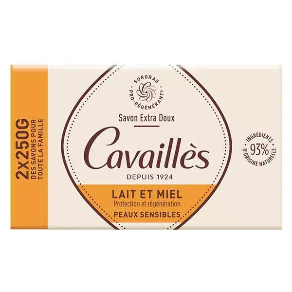 Ranjit Cavailles SOAP amount Extra sweet milk and honey Lot of 2 x 250g