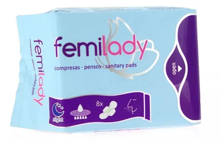 Femilady Nachtcompressen 8 lagen 10 eenheden