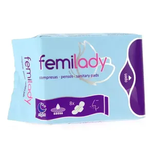 Femilady Compressas Noturnas 8 Camadas 10 unidades