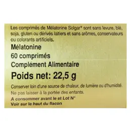 Solgar Mélatonine 1mg 60 comprimés