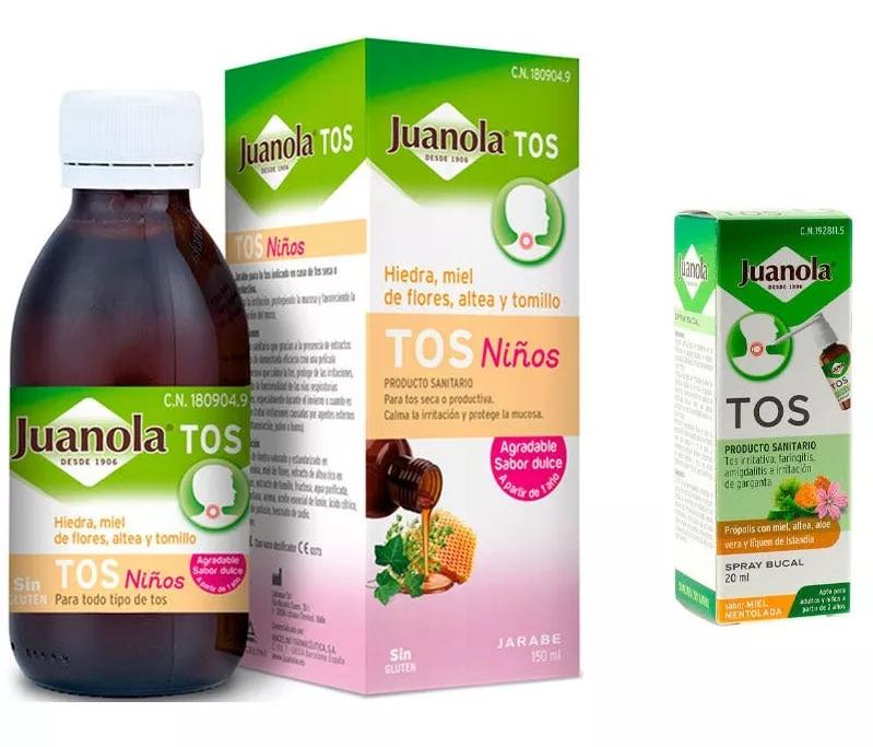 Pack Juanola Tos Niños 150ml + Spray Bucal Tos 20 ml