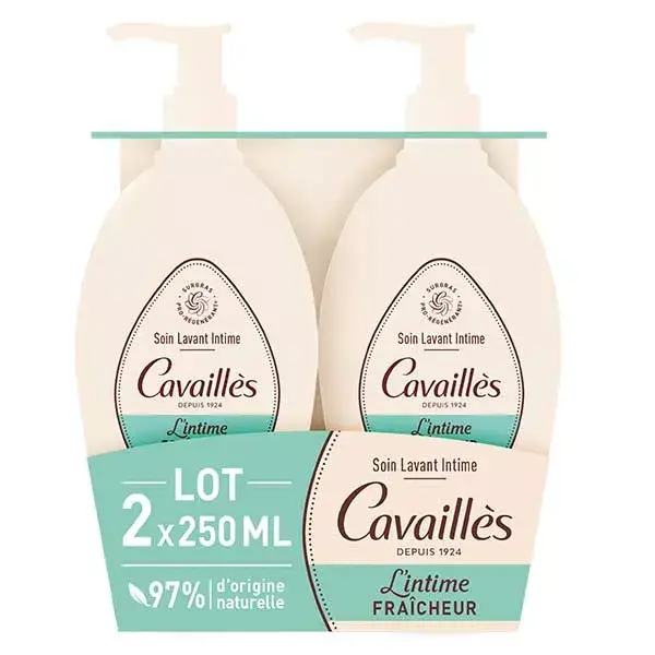 Rogé Cavailles Natural Intimate Cleansing Care Freshness 2x250ml