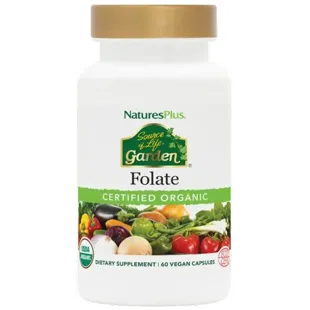 Nature's Plus Garden Folate 60 Vegan Capsules
