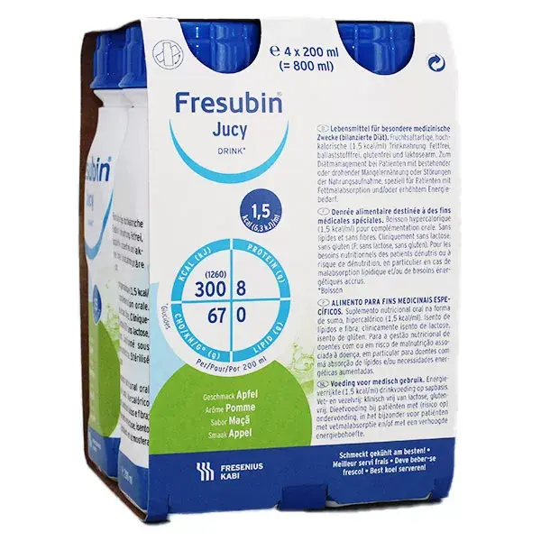 Fresenius Fresubin Drink Pomme Aliment Liquide 4 x 200ml